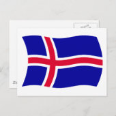 Island Flag Postkarte (Vorne/Hinten)