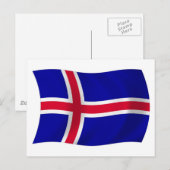 Island Flag Postkarte (Vorne/Hinten)