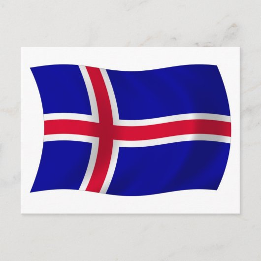 Island Flag Postkarte (Vorderseite)