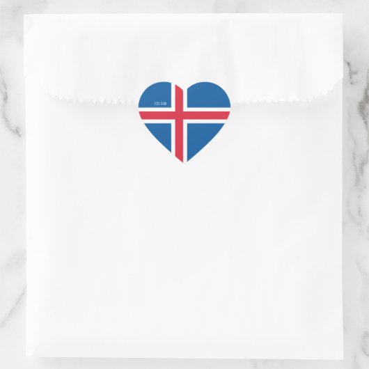 Island Flag Splendid Patriotic Herz-Aufkleber (Tasche)