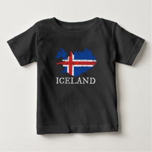 Island-Flagge Baby T-shirt