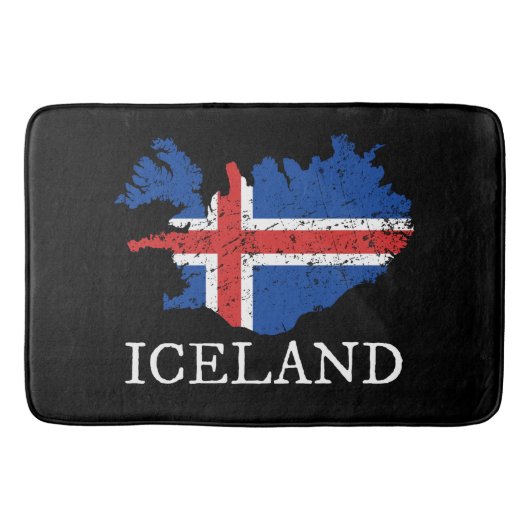 Island-Flagge Badematte (Vorderseite)