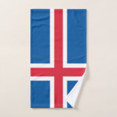 Island-Flagge Badhandtuch Set (Handtuch)