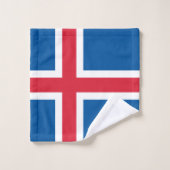 Island-Flagge Badhandtuch Set (Waschlappen)