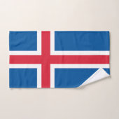 Island-Flagge Badhandtuch Set (Handtuch)