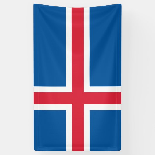 Island-Flagge Banner (Vertikal)