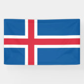 Island-Flagge Banner (Horizontal)