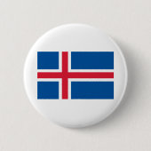 Island-Flagge Button (Vorderseite)