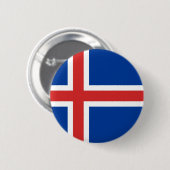 Island-Flagge Button (Vorne & Hinten)