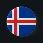 Island-Flagge Button<br><div class="desc">Island-Flagge. Große Qualitäts-Island-Flagge. Wir haben andere Island-Geschenkprodukte,  Island-Shirts mit Fronten- und Rückseitendrucken,  Island-Tassen,  Island-Karten und viel mehr für Island</div>