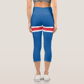 Island-Flagge Capri Leggings (Rückseite)
