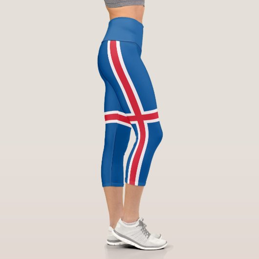 Island-Flagge Capri Leggings (Rechts)