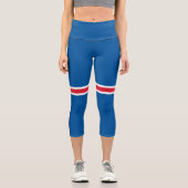 Island-Flagge Capri Leggings (Vorderseite)