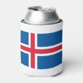 Island-Flagge Dosenkühler (Kanne Vorderseite)