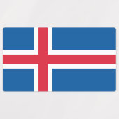 Island-Flagge Etiketten (Design 1)