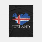 Island-Flagge Fleecedecke (Vorderseite)