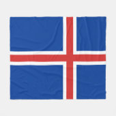 Island-Flagge Fleecedecke (Vorderseite (Horizontal))