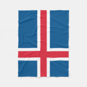 Island-Flagge Fleecedecke (Vorderseite)