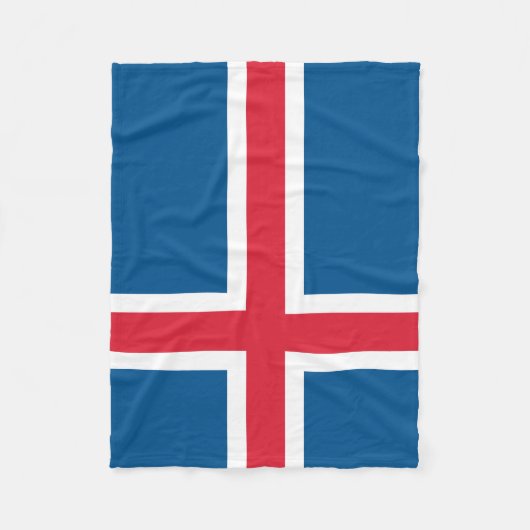 Island-Flagge Fleecedecke (Vorderseite)