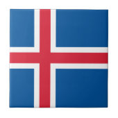 Island-Flagge Fliese (Vorderseite)