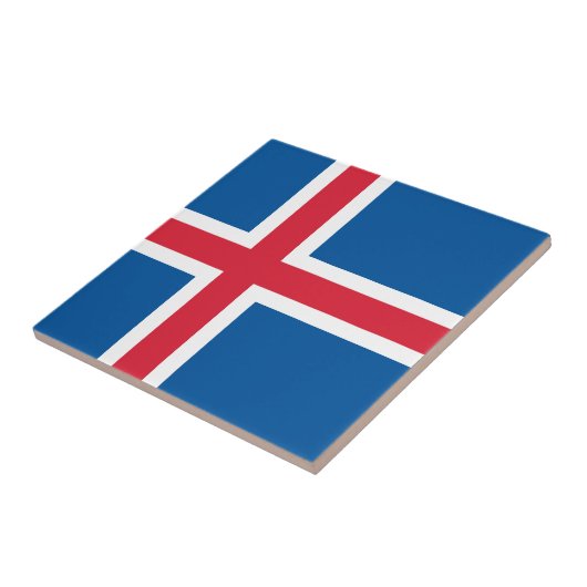 Island-Flagge Fliese (Seite)