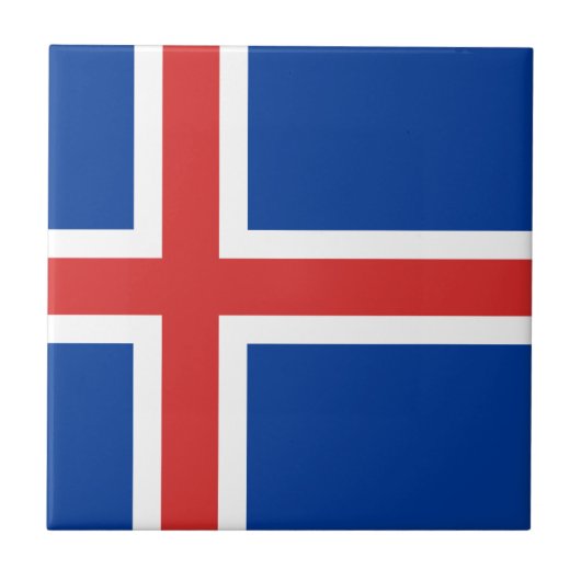 Island-Flagge Fliese (Vorderseite)