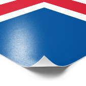 Island-Flagge Fotodruck (Ecke)