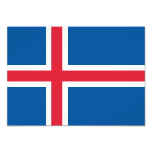 Island-Flagge Fotodruck (Vorne)