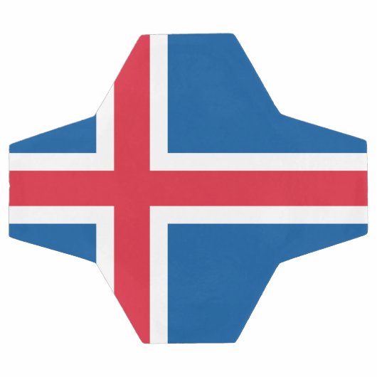 Island-Flagge Fußball (Flach)