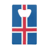 Island-Flagge Geldbeutel Flaschenöffner (Vorderseite)