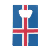 Island-Flagge Geldbeutel Flaschenöffner (Rückseite)