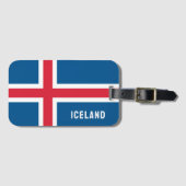 Island-Flagge Gepäckanhänger (Vorderseite (Horizontal))