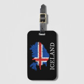 Island-Flagge Gepäckanhänger (Vorderseite Vertikal)