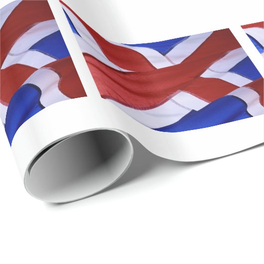 ISLAND-FLAGGE GESCHENKPAPIER (Rolleneckpunkt)