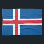Island-Flagge Geschirrtuch<br><div class="desc">Patriotische Flagge Islands.</div>