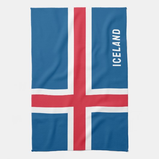 Island-Flagge Geschirrtuch (Vertikal)