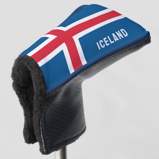 Island-Flagge Golf Headcover (3/4 Vorderseite)