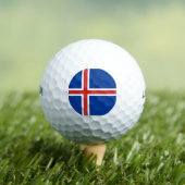 Island-Flagge Golfball (Insitu T-Shirt)