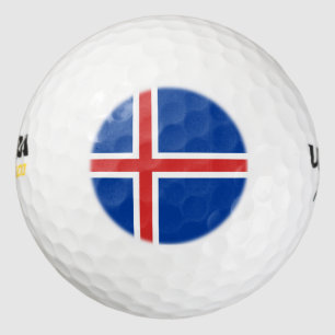 Island-Flagge Golfball