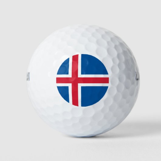 Island-Flagge Golfball (Vorderseite)