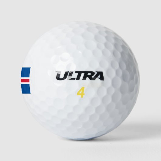 Island-Flagge Golfball (Logo)