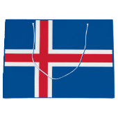 Island-Flagge Große Geschenktüte (Vorderseite)