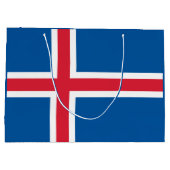 Island-Flagge Große Geschenktüte (Rückseite)