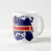 Island-Flagge Jumbo-Tasse (Vorderseite Rechts)