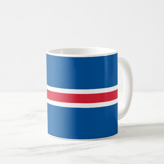 Island-Flagge Kaffeetasse (VorderseiteRechts)
