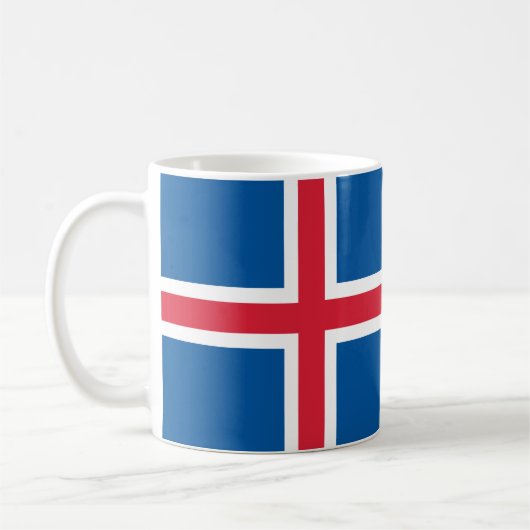 Island-Flagge Kaffeetasse (Links)