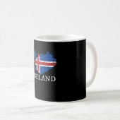 Island-Flagge Kaffeetasse (VorderseiteRechts)