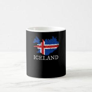 Island-Flagge Kaffeetasse