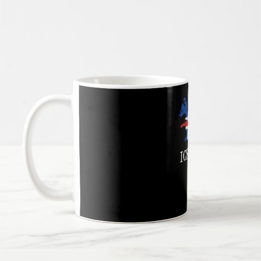 Island-Flagge Kaffeetasse (Links)