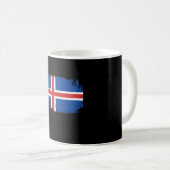 Island-Flagge Kaffeetasse (VorderseiteRechts)